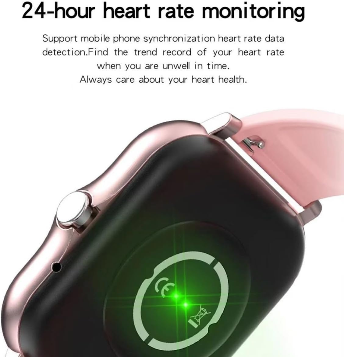 Smart Watch for Android/iOS 1.83″ Touchscreen Call Watch Fitness Tracker (Pink)