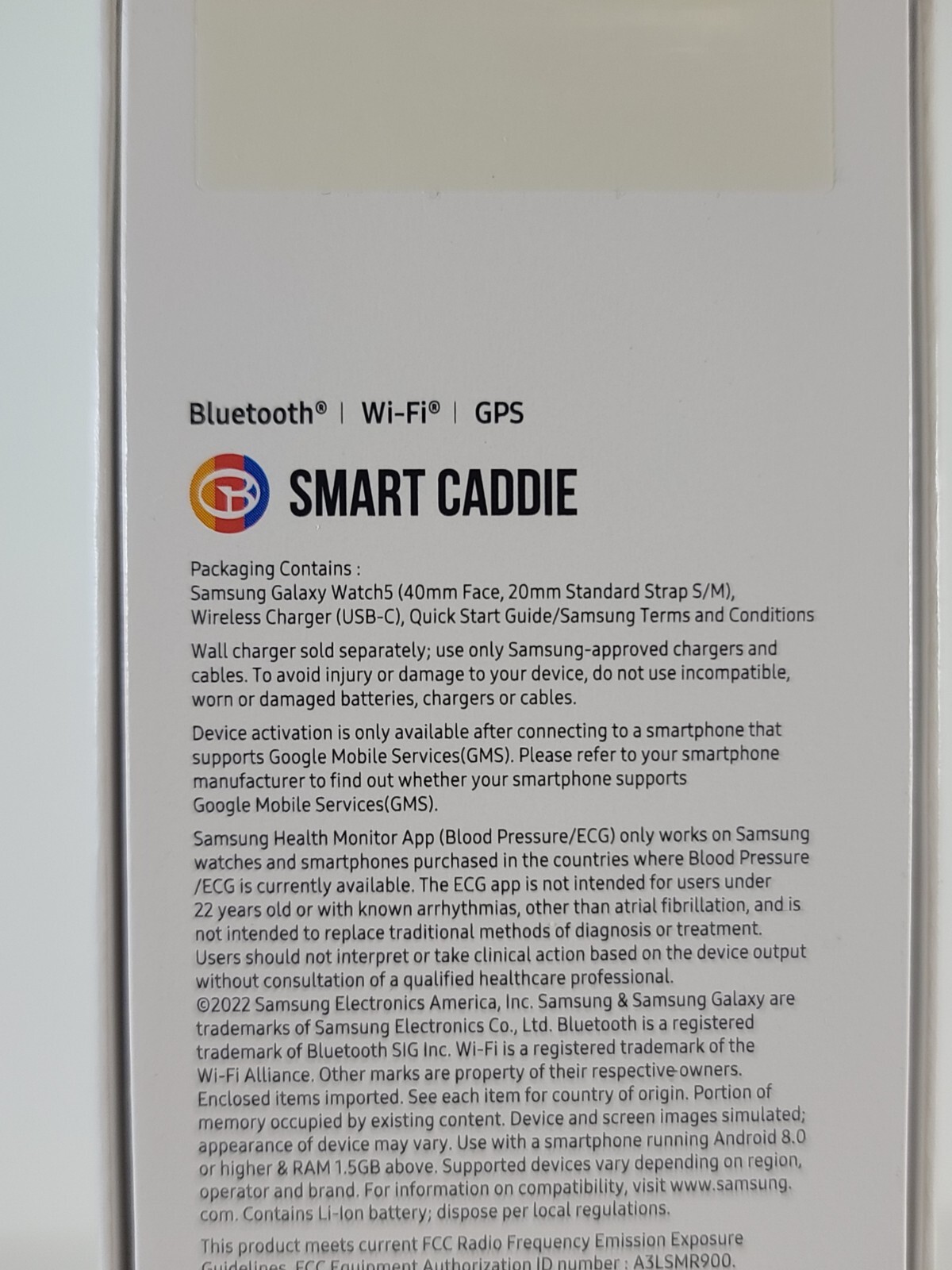Samsung Galaxy Watch 5 40mm Golf Edition SM-R900 Smart Caddie Bluetooth – White