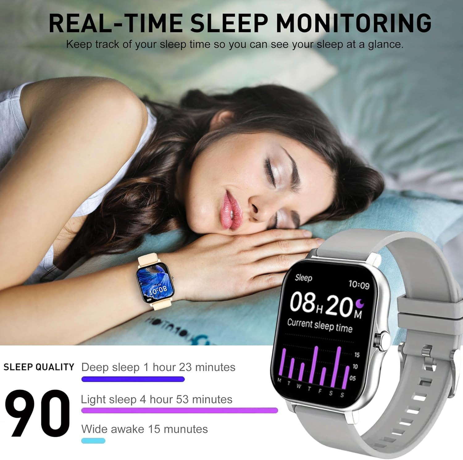 Smart Watch, 1.83″ Upgraded Full Touchscreen Smart Watch for Android Iphones wit