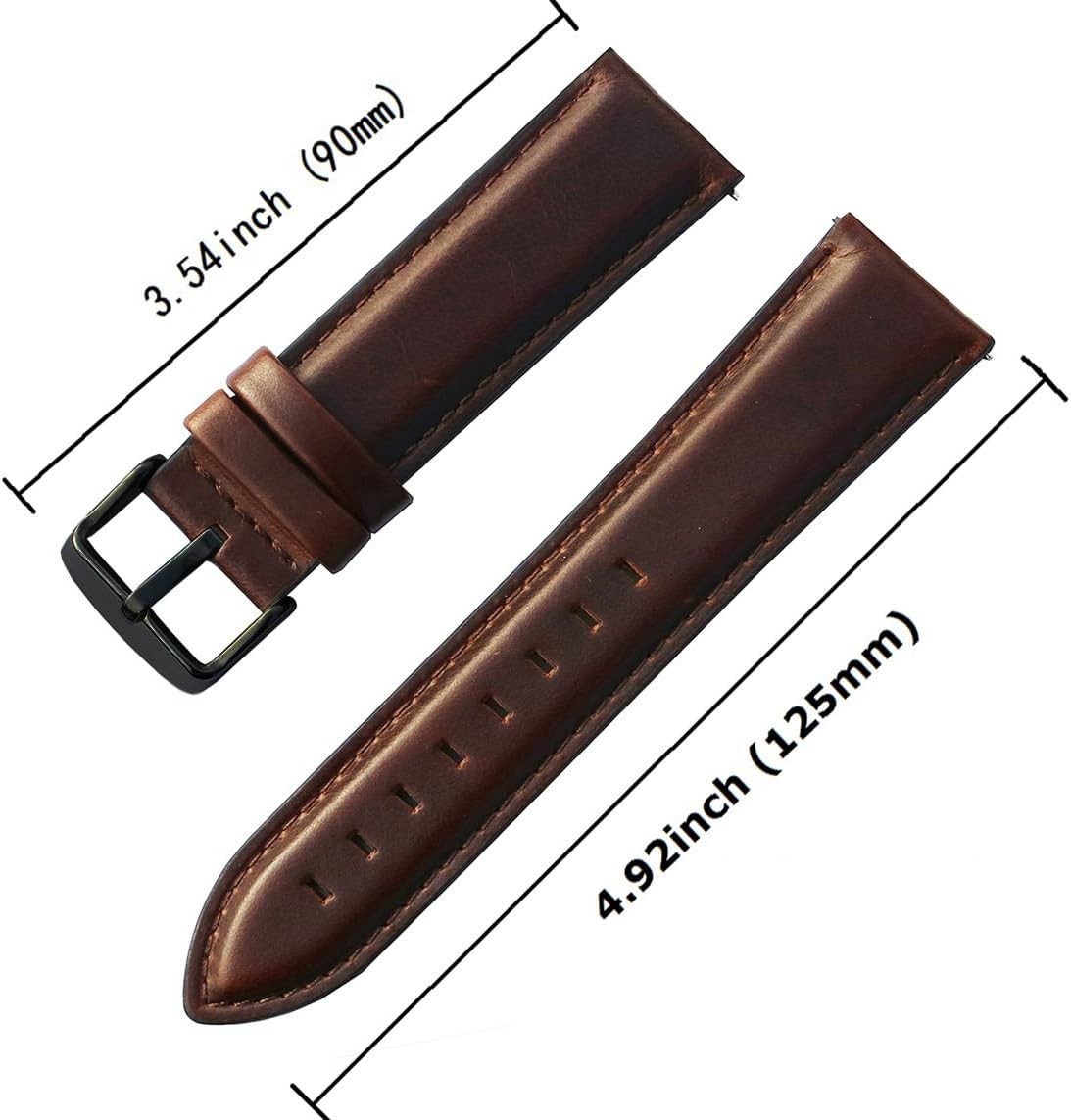 Genuine Leather Strap Compatible with Samsung Galaxy Watch 3 45mm