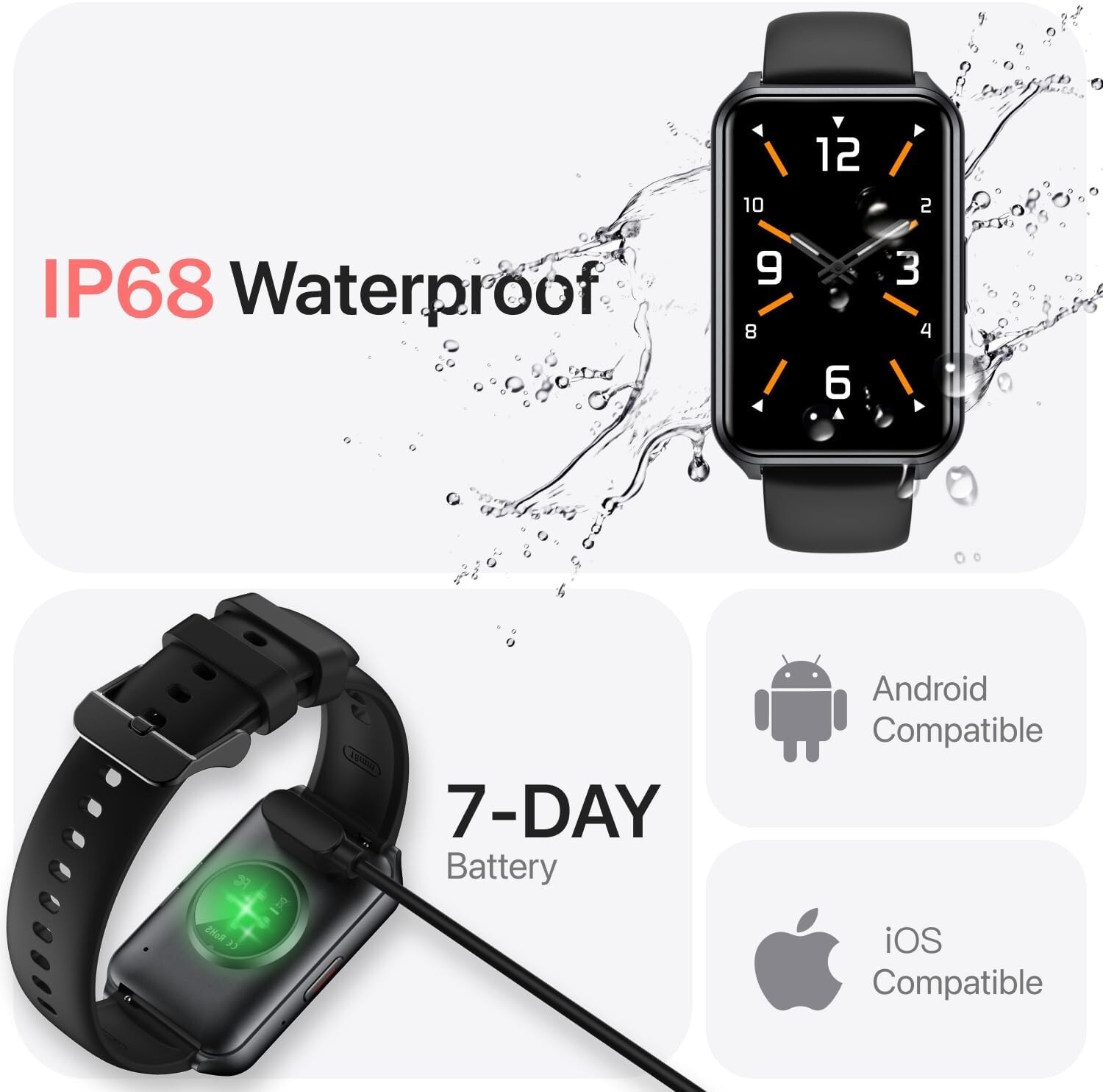 24/7 Health Monitoring Smart Watch with 100+ Sports Modes and Bluetooth Calling