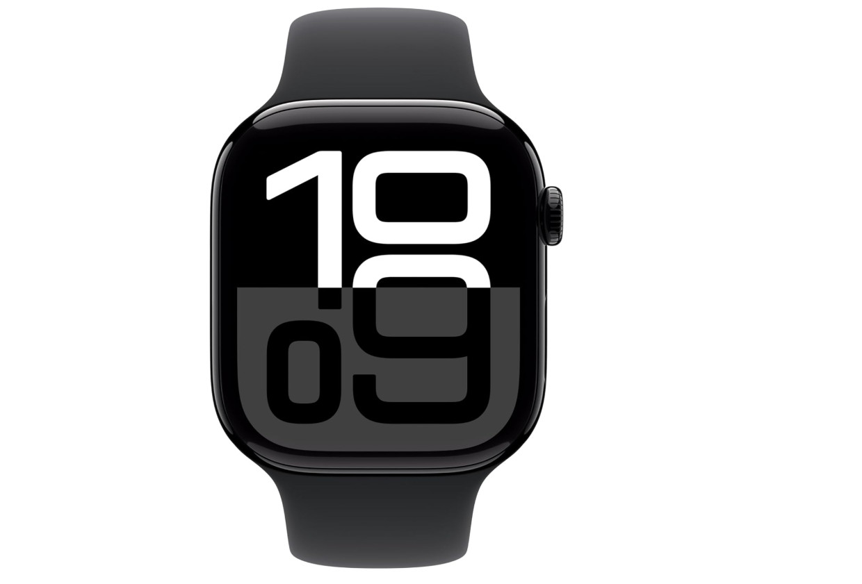 NEW Apple Watch Series 10 GPS 46mm Aluminum Case w Black Sport Band M/L