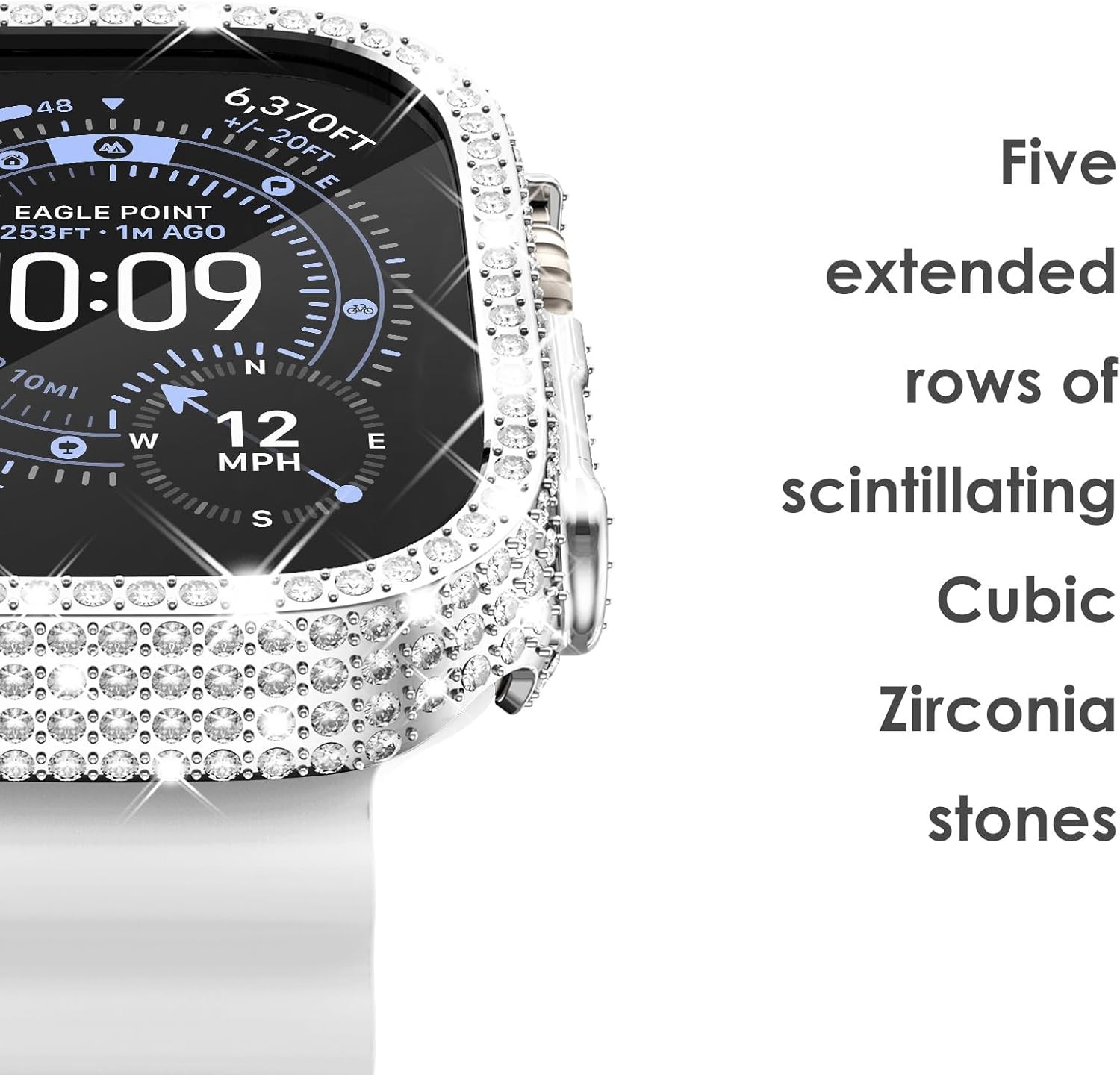 Bling Case for Apple Watch Ultra 49mm with Over 400 Crystal Diamonds