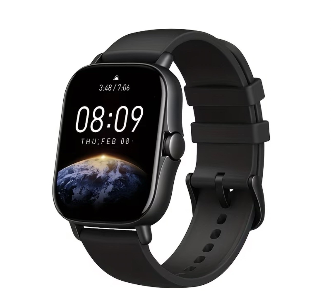 OICIIDO Smart Watch Black Silicone Band Black Modern Stylish Design