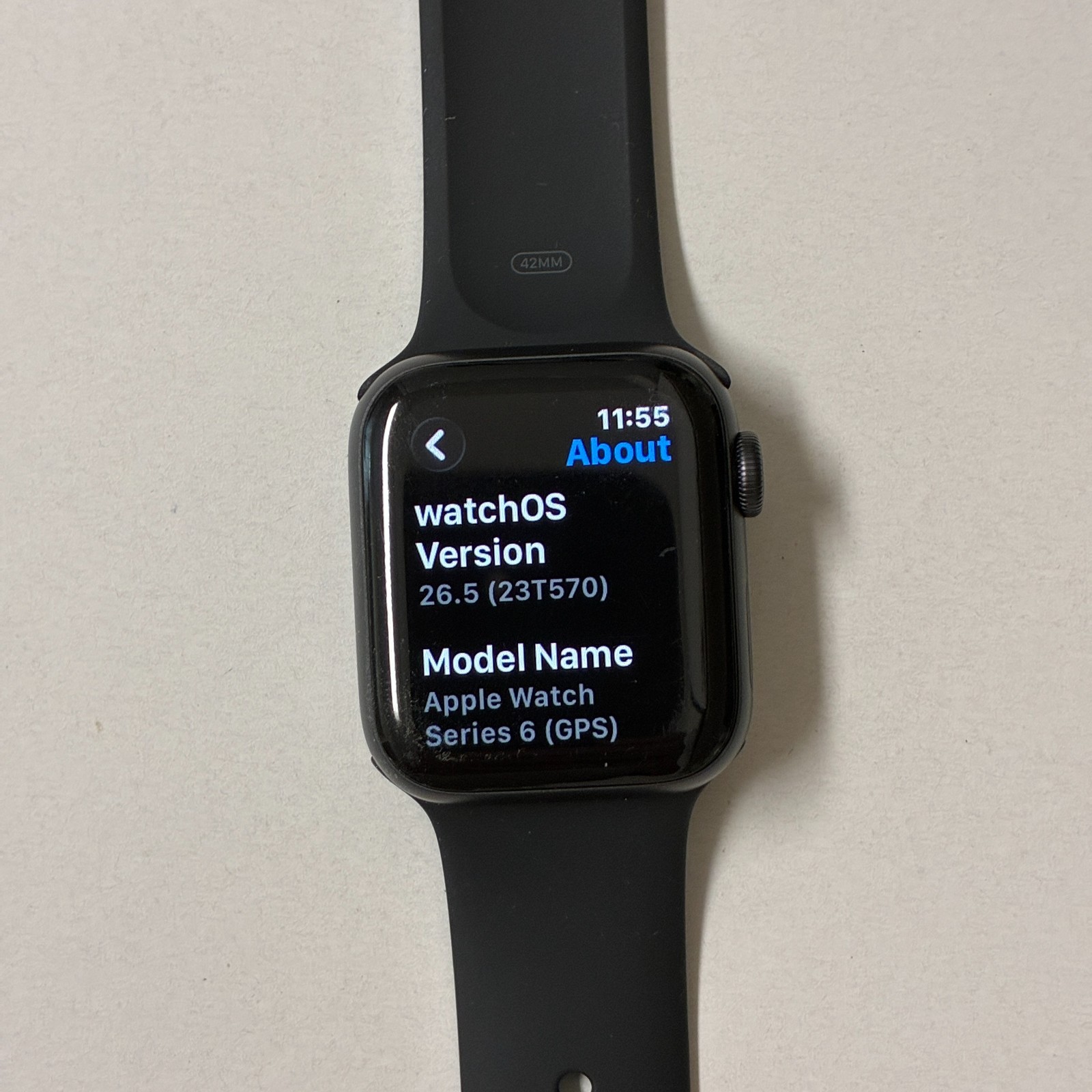 Apple Watch Series 6 40mm Black Aluminum Case with Sport Band (Med)