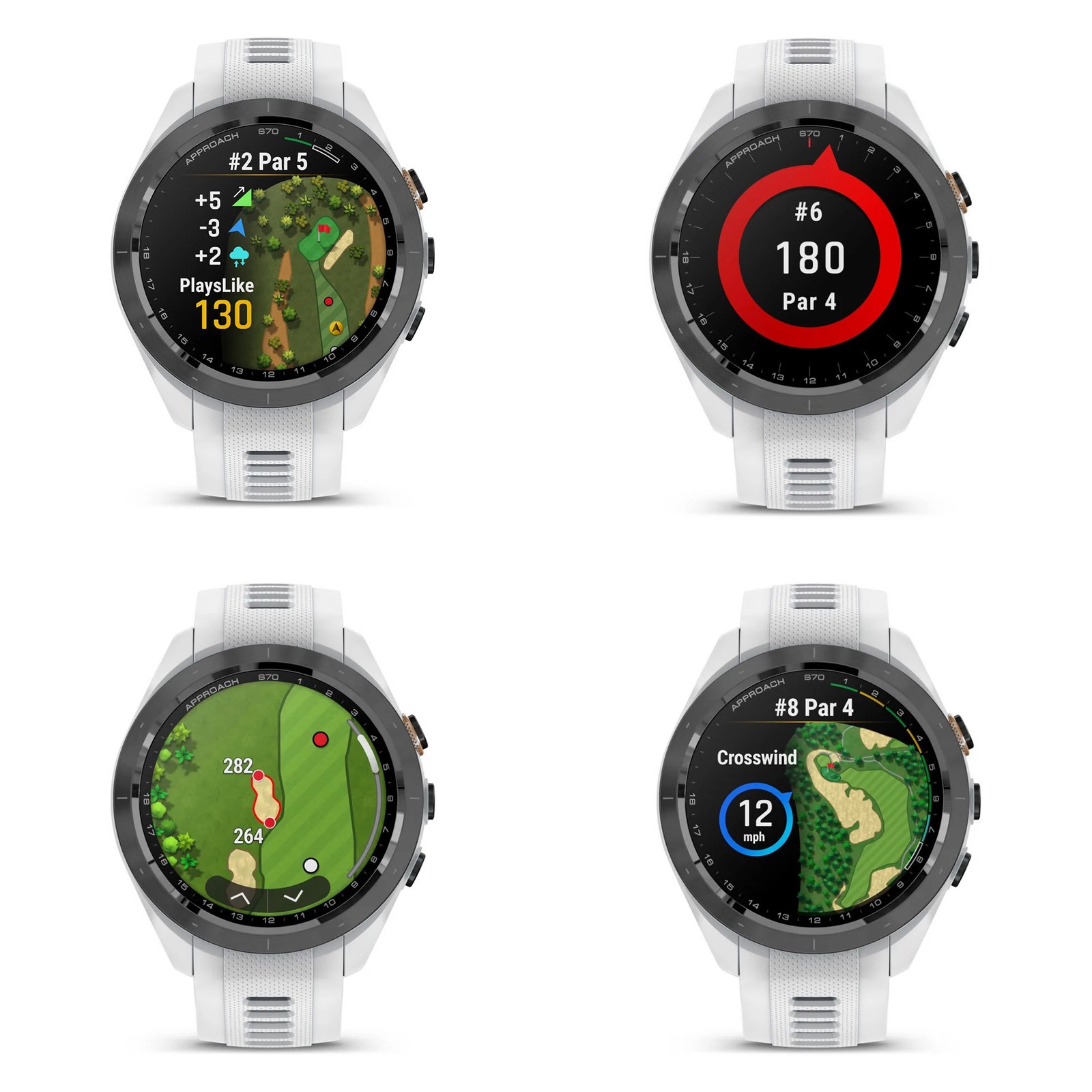 Garmin Approach S70 42MM Fitness Tracker Watch GPS Golf Smartwatch For Men-White