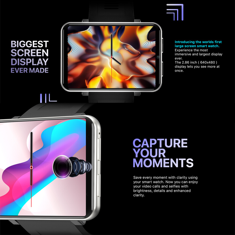 Smart Watch 4G Unlocked Phone Android 3GB 32GB Camera Smartwatch Handsfree Call