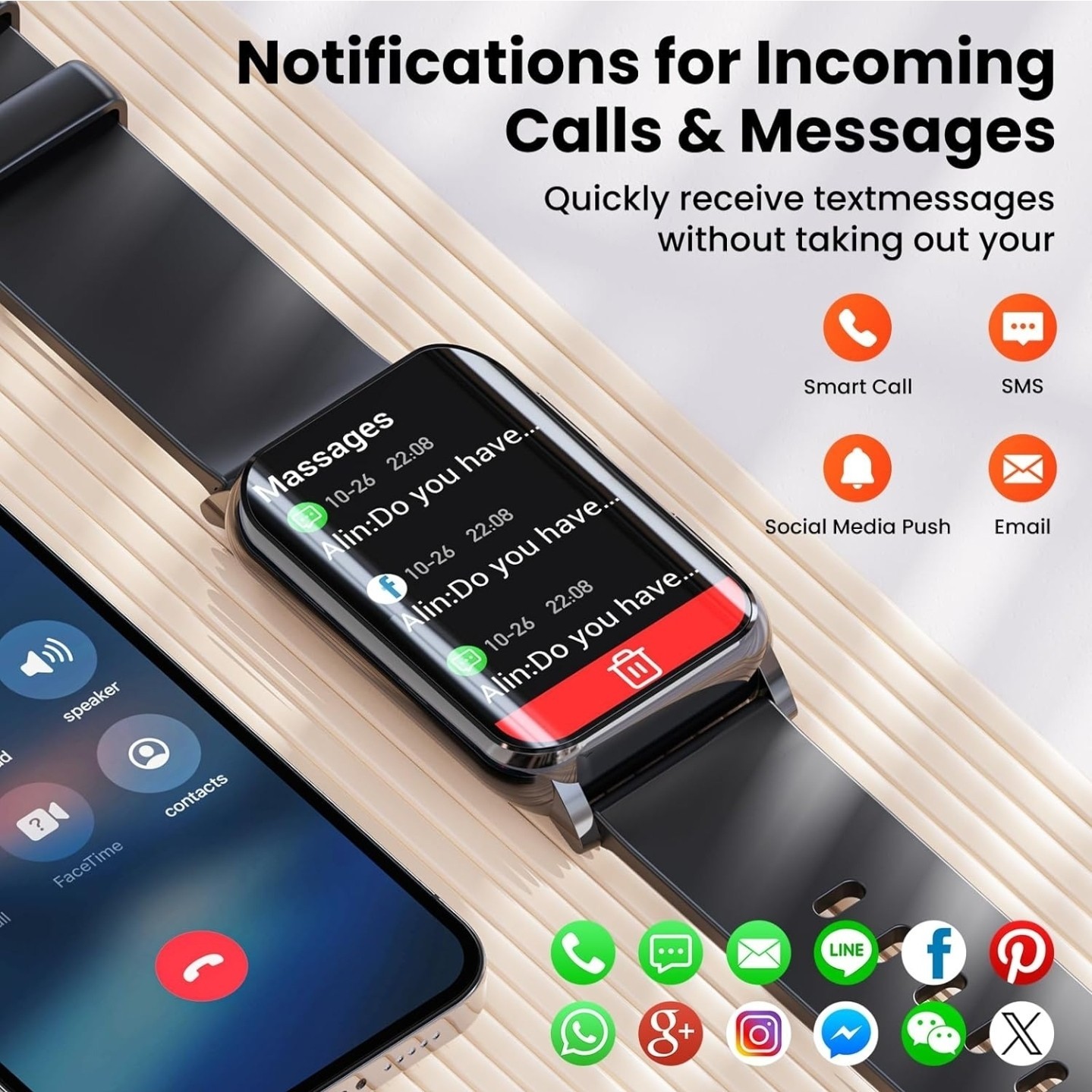 Advanced Health Monitoring Smartwatch with 100+ Sports Modes – 1.91″ HD Screen