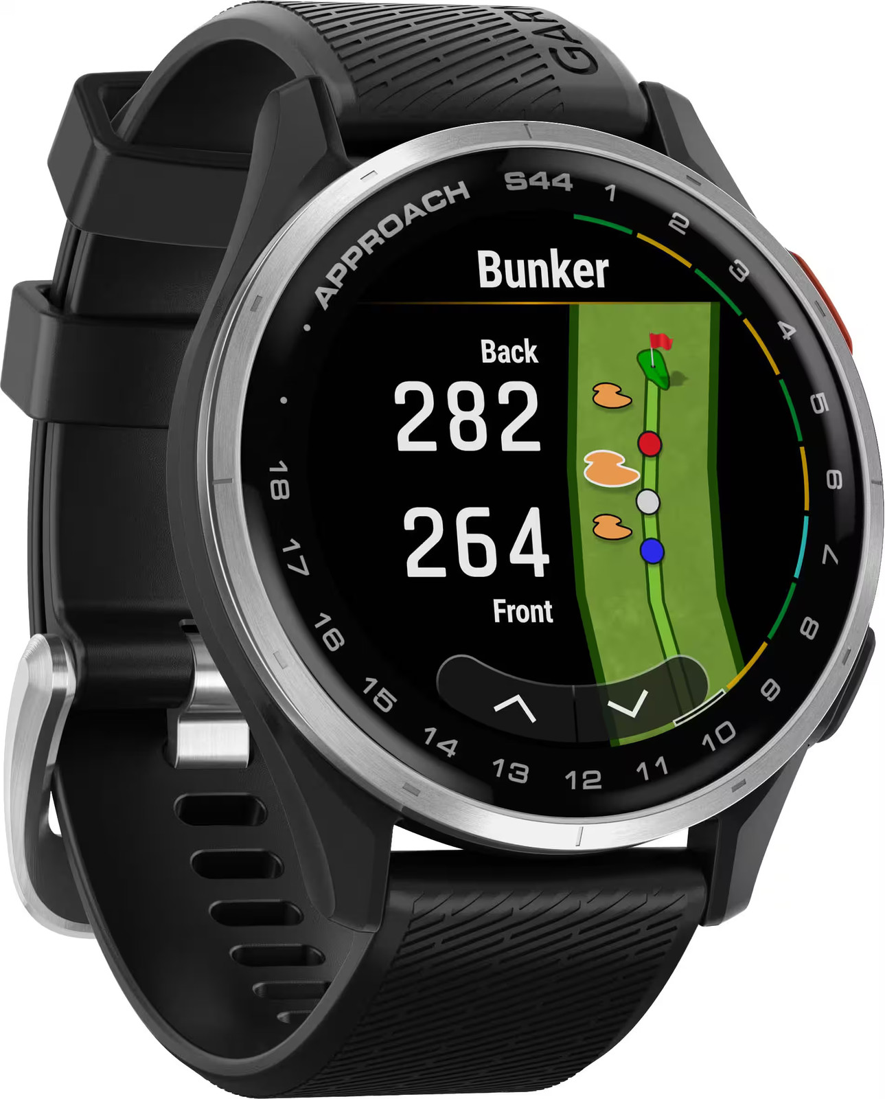 Garmin – Approach S44 GPS Smartwatch 43mm Anodized Aluminum – Silver Aluminum…