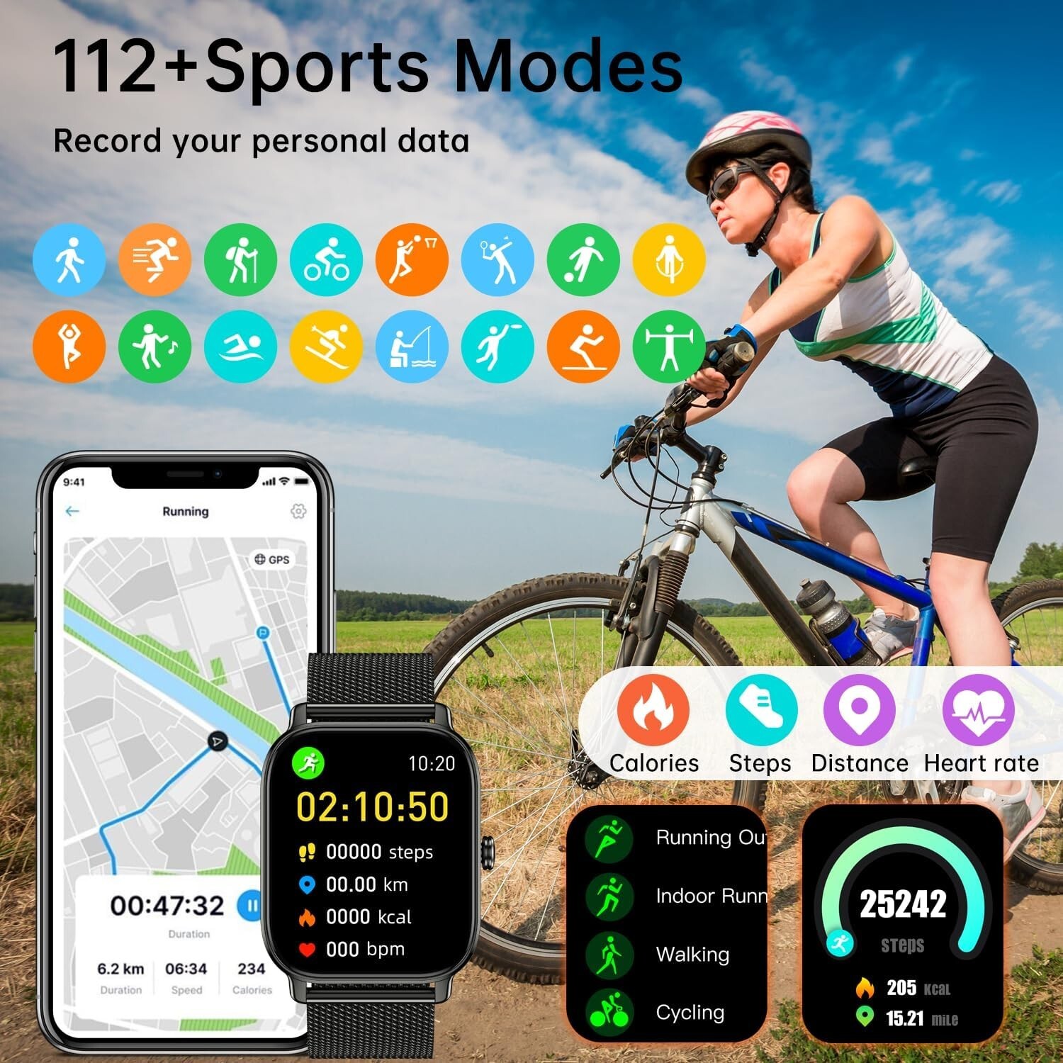 Smart Watch for Men Women Fitness: Bluetooth Make Answer Call Digital Mens watch