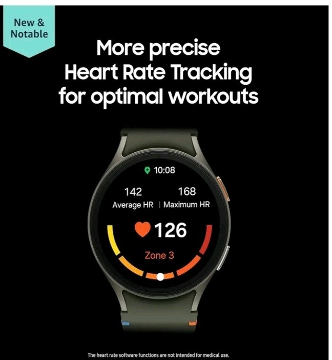 Samsung SM-L310NZSAXAA Galaxy Watch7 Smart Watch Silver Heart Rate Mon SEE NOTES