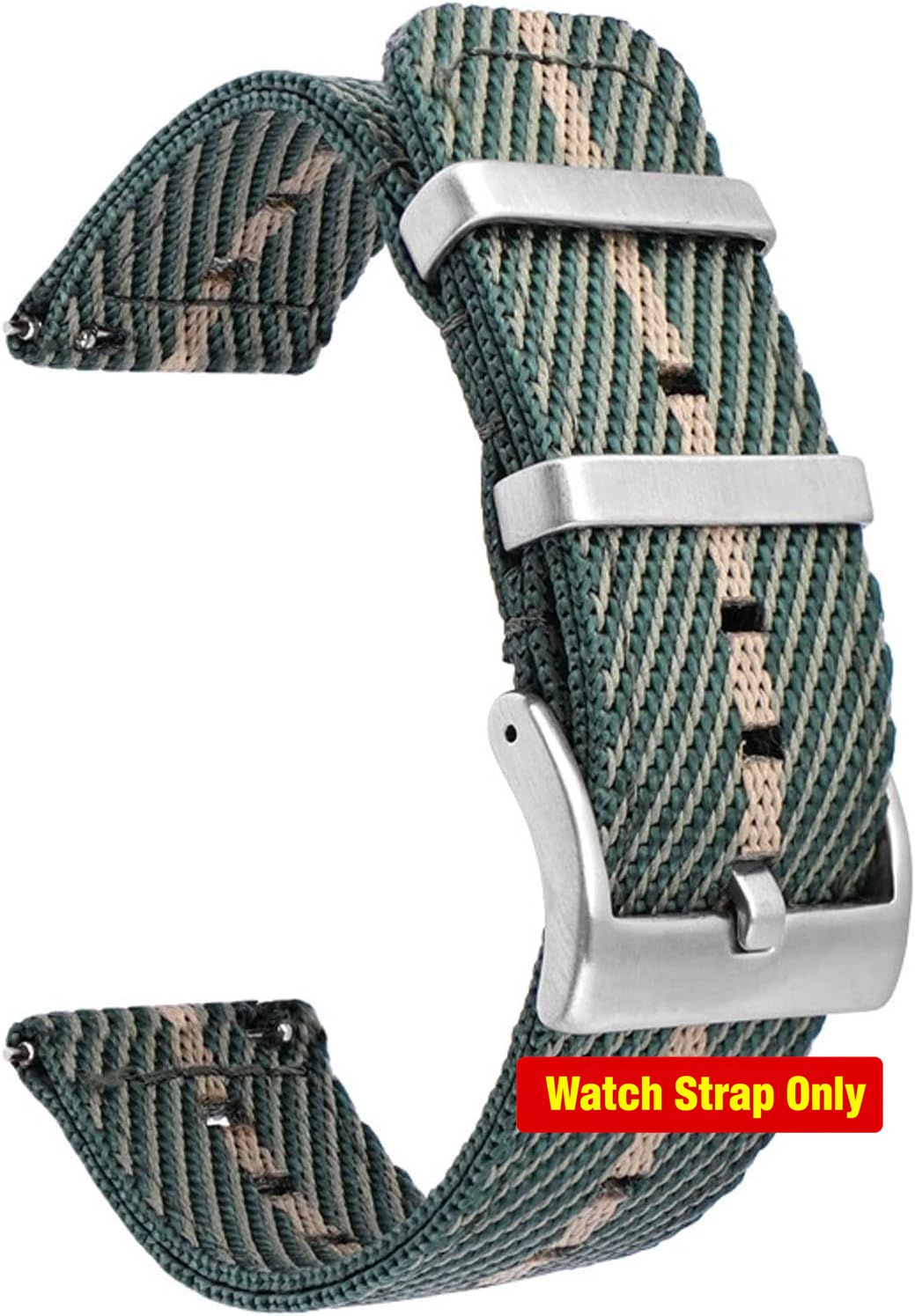 Strap Only For 18mm 20mm 22mm 24mm Nylon Double Layered Quick Release