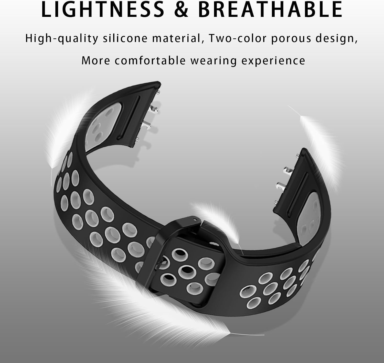 Silicone Sport Strap Compatible with Samsung Galaxy Fit 3 2024