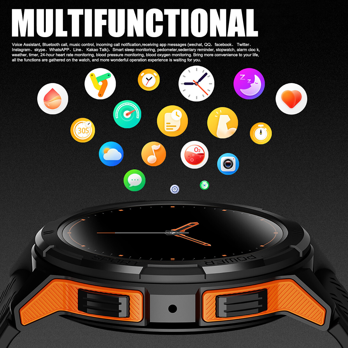 Military Smart Watches for Men(Answer/Make Calls)Rugged Tactical Fitness Tracker