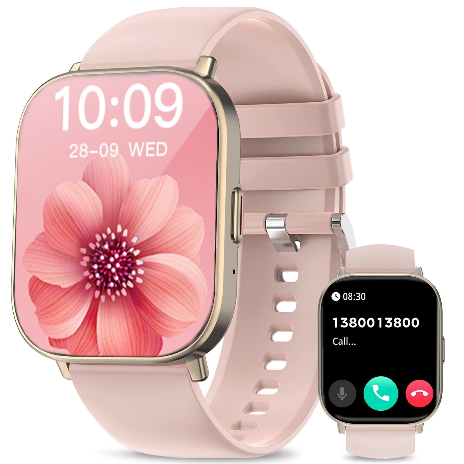 Smart Watch, 2.01” HD Smart Watches for Women, Fitness Tracker Watch with Blo…