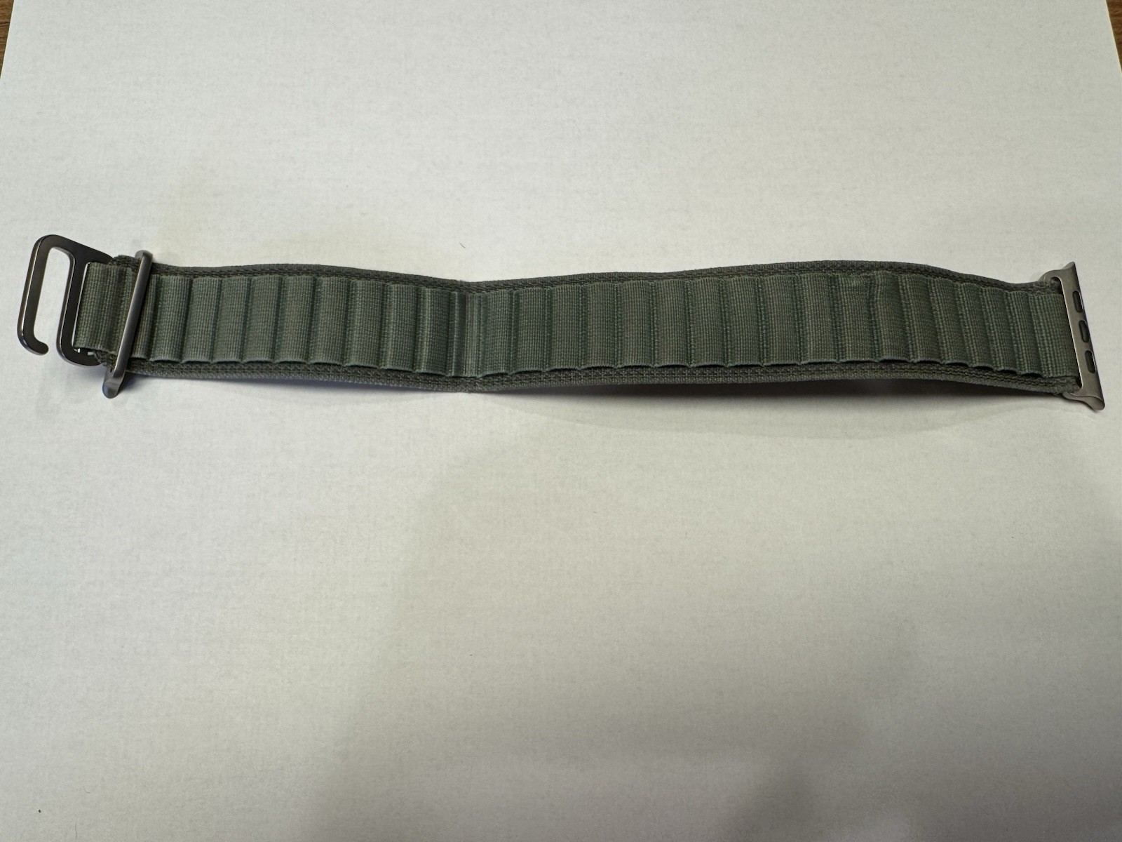 UNLOCKED Apple Watch Ultra 1ST GEN 49mm Gray Titanium Case Green Nylon Band