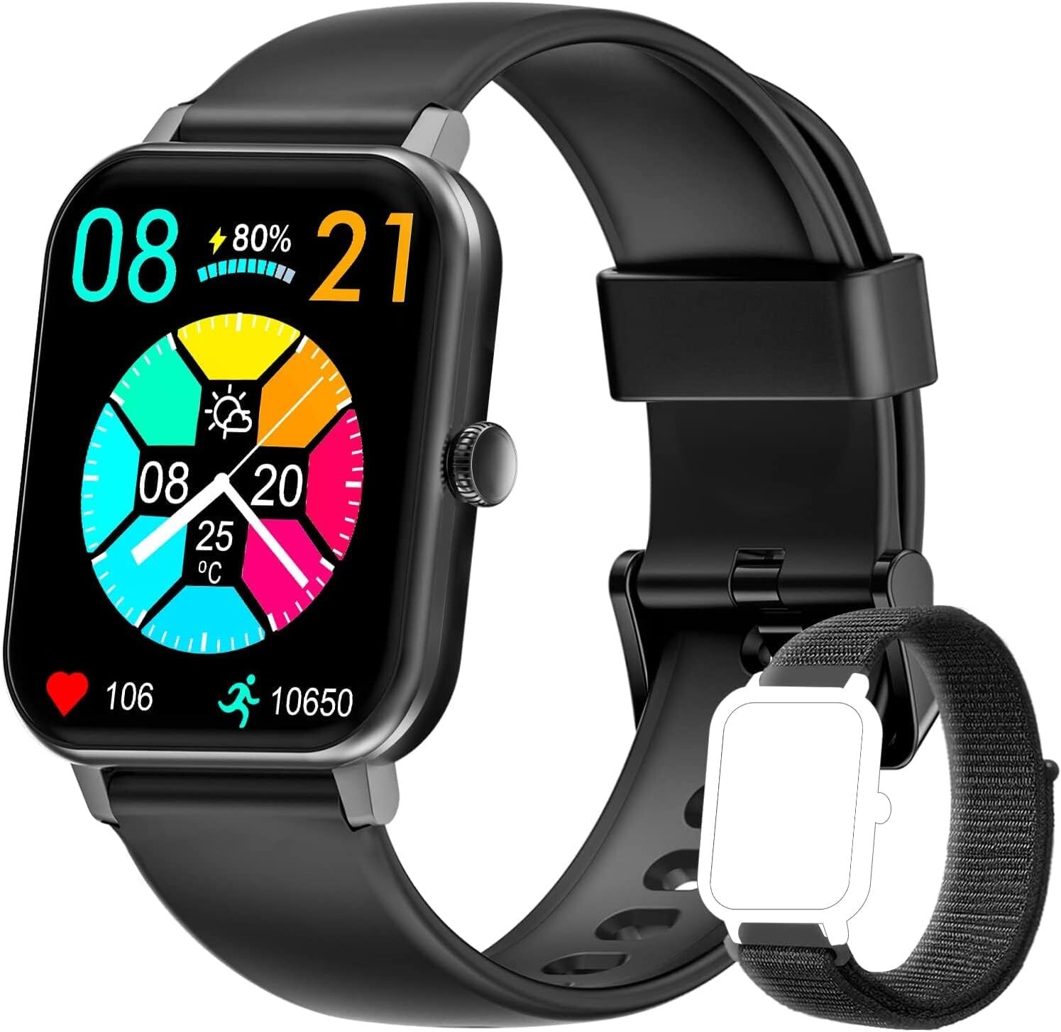 Fitness Tracker Smart Watch with Heart Rate Blood Oxygen Monitor for Woman Men