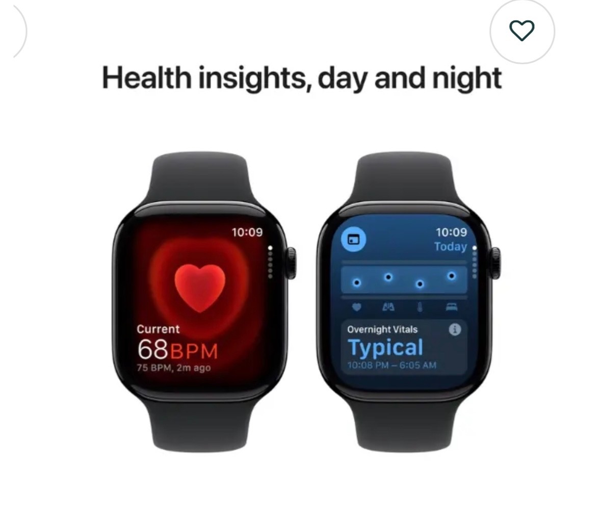 Apple Watch Series 10 (GPS) 46mm w Sport Band M/L Jet Black MWWQ3LW/A 2024 Model