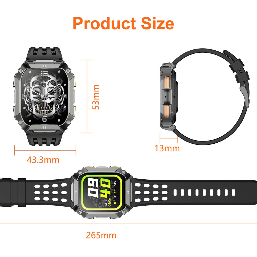 2025 Military Smart Watch (Answer/Make Call) For Men’s Sport Smartwatch 1000mAh