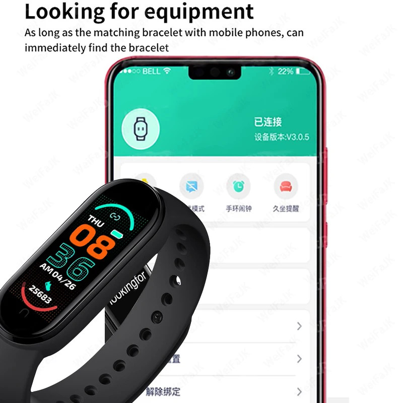 M6 Smart Watch Fitness Bracelet Heart Rate Monitor Sports Band Tracker
