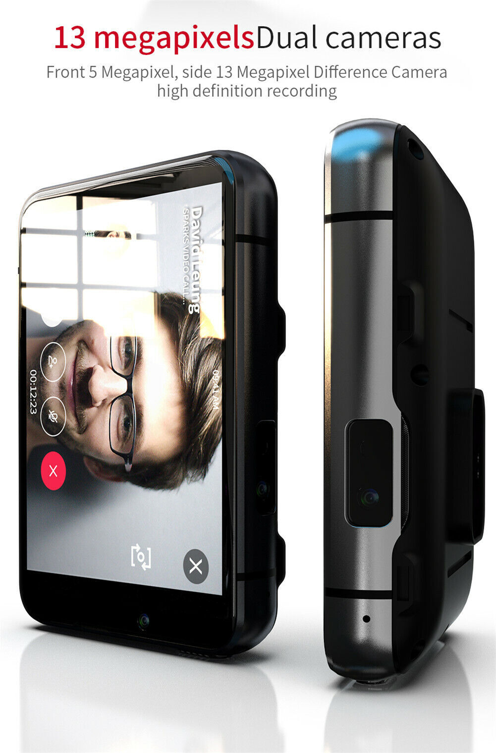 4G WiFi Smart Watch Dual HD Cameras for Video Chat 4GB+64GB Fitness Bracelet
