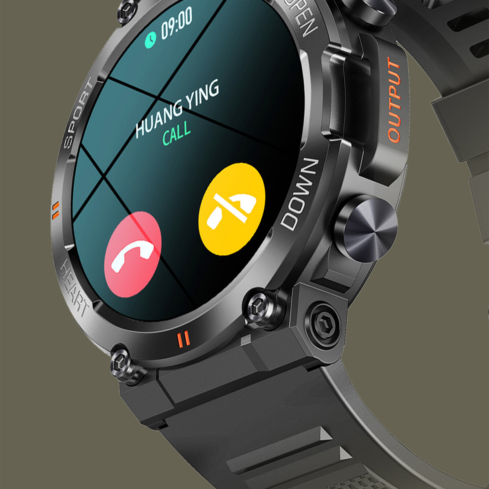 1.39 in Military Smart Watch(Answer/Make Call) Rugged Tactical Fitness Tracker