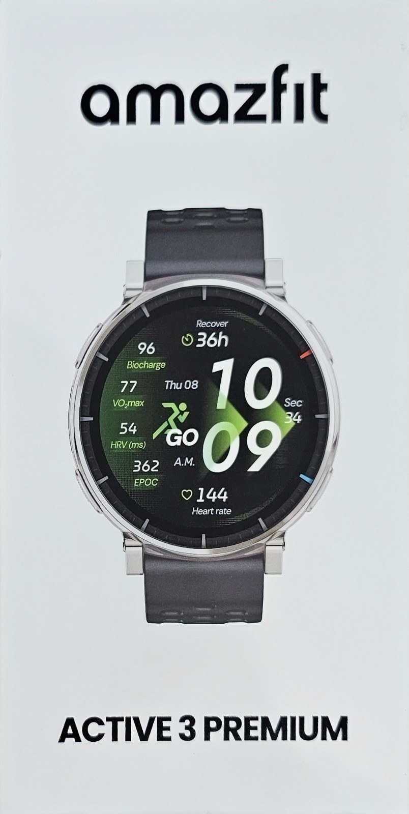 NEW Amazfit Active 3 Premium Smartwatch 45mm GPS Zepp OS (Apex Silver) FREE SHIP