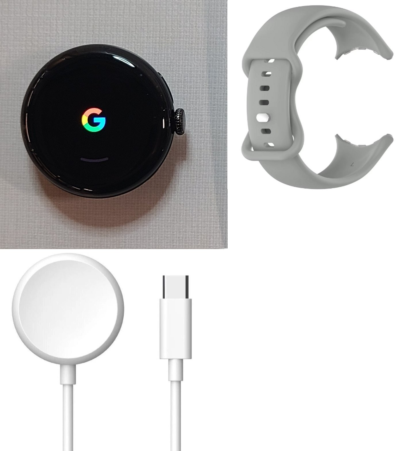 Google Pixel Watch 1 – GQF4C 41mm GPS / WiFi – Gold / Hazel Gray – EXCELLENT