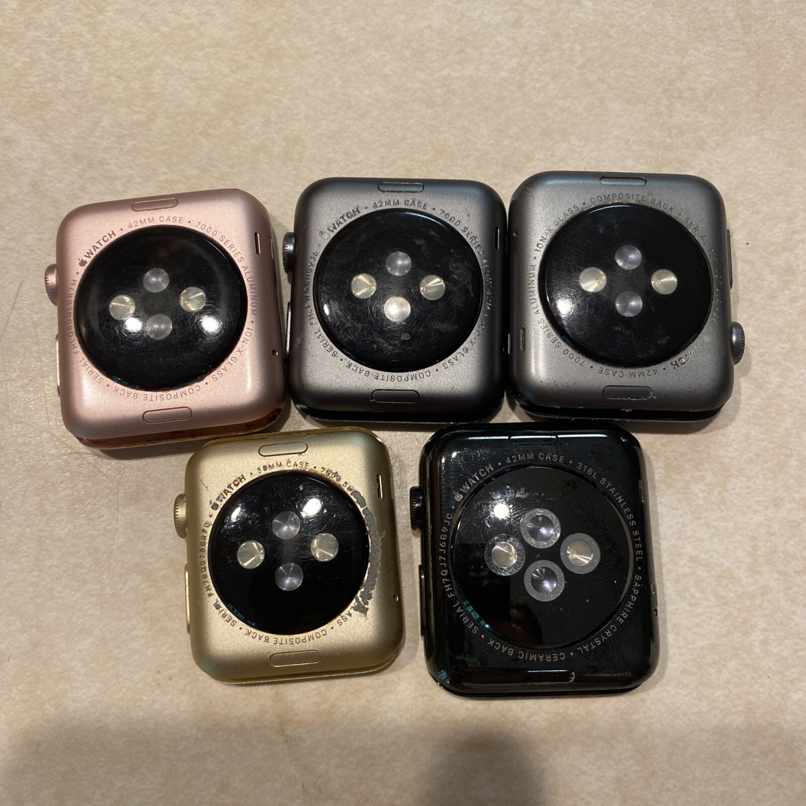 Lot Of (5) Apple Watch Series 7000 ( Mixed ) Untested As Is! #5