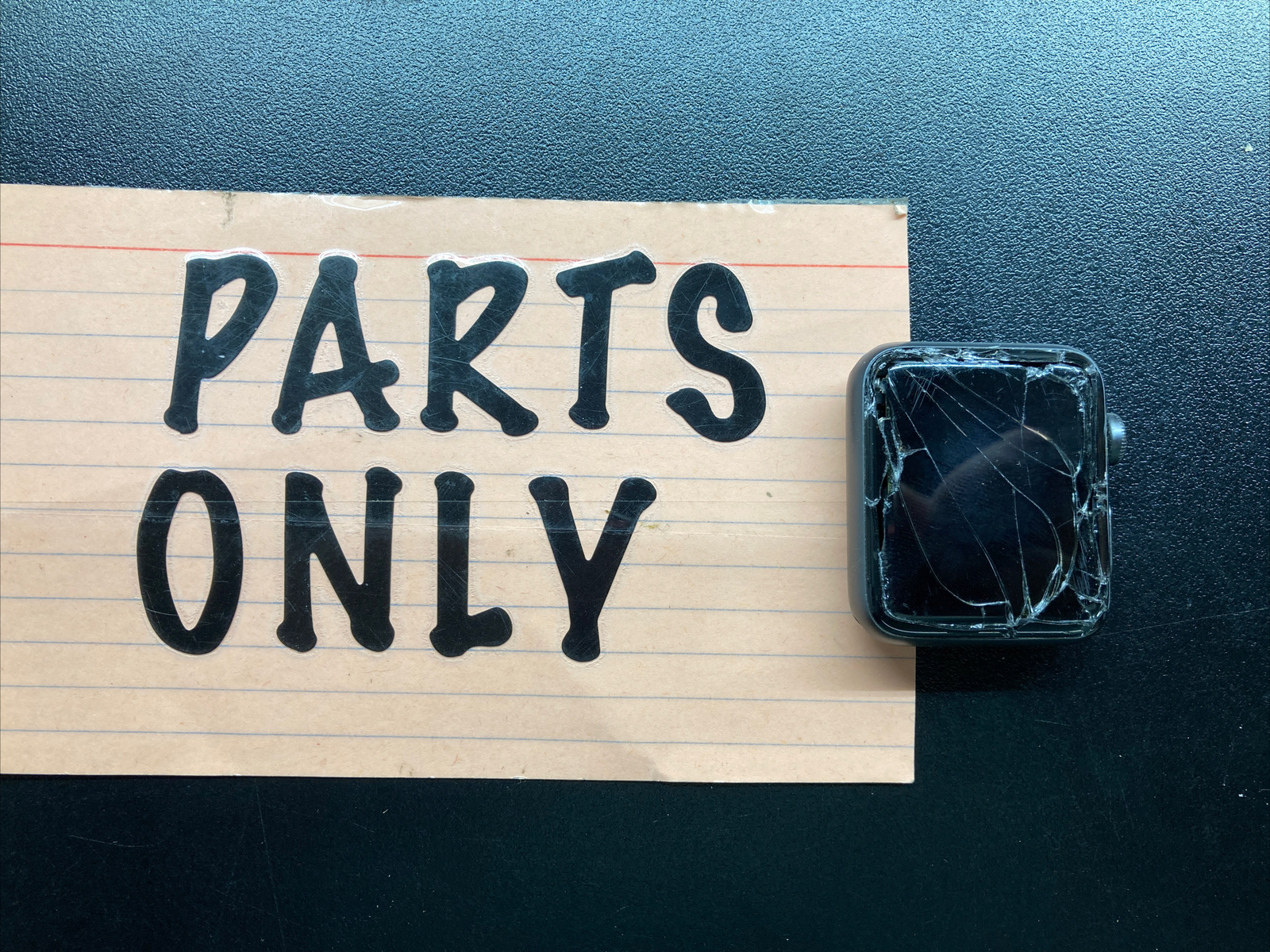 Black Apple Watch A1859 Series 3 42mm Broken Screen For Parts