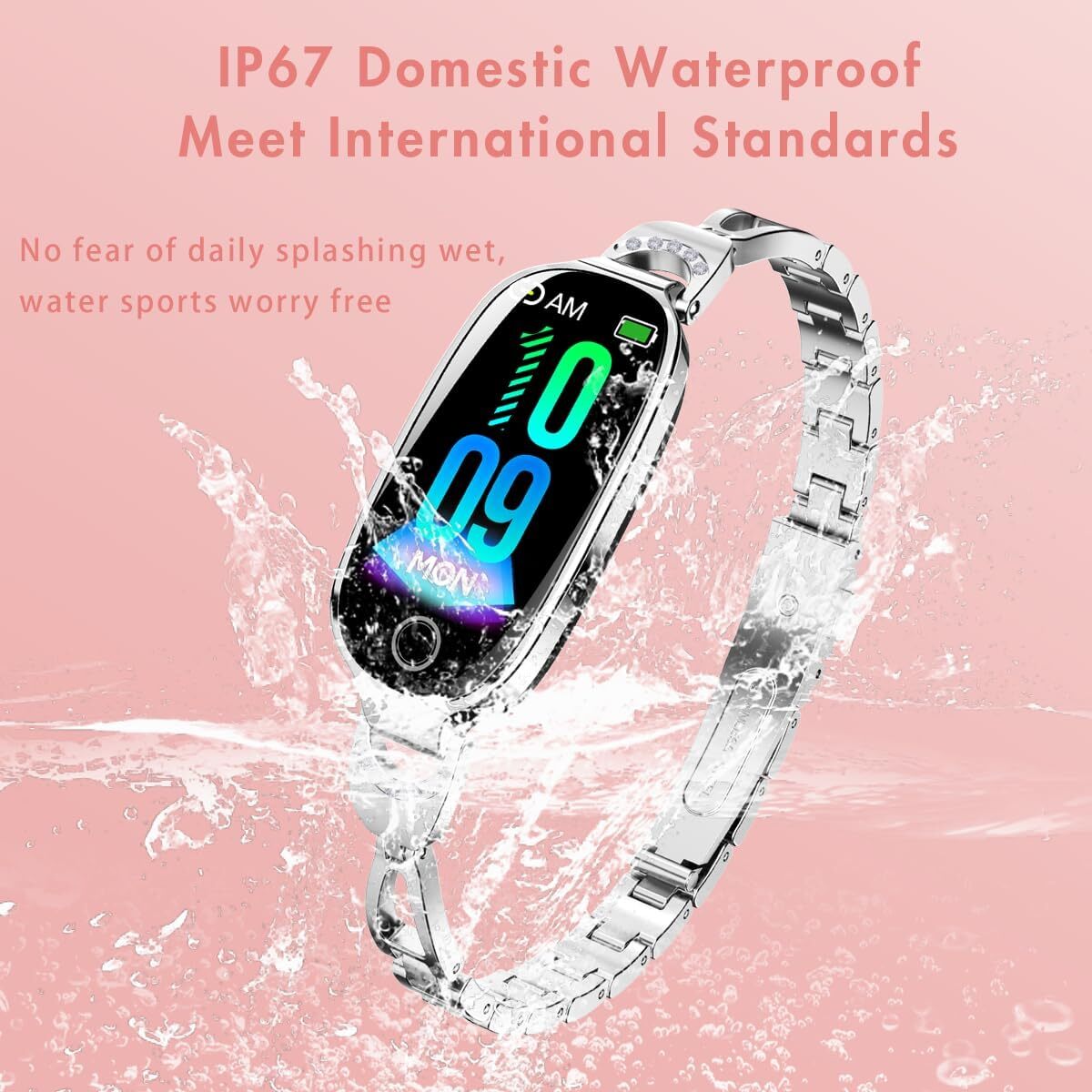 2025 Smart Watch For Women/Ladies Heart Rate&Sleep Monitor IP67 Fitness Tracker