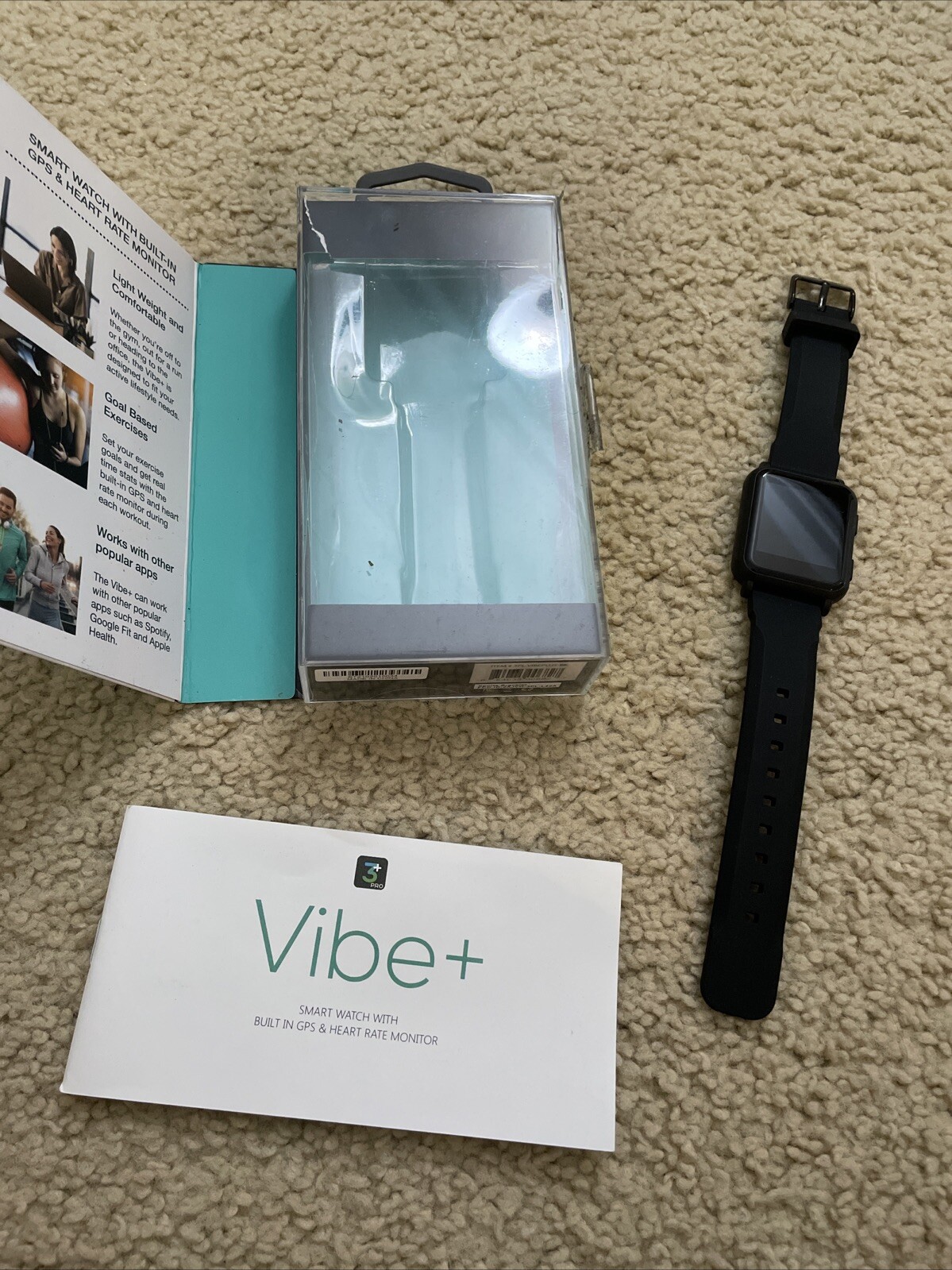 Vibe+ 3 Smartwatch with Built in GPS & Heart Monitor