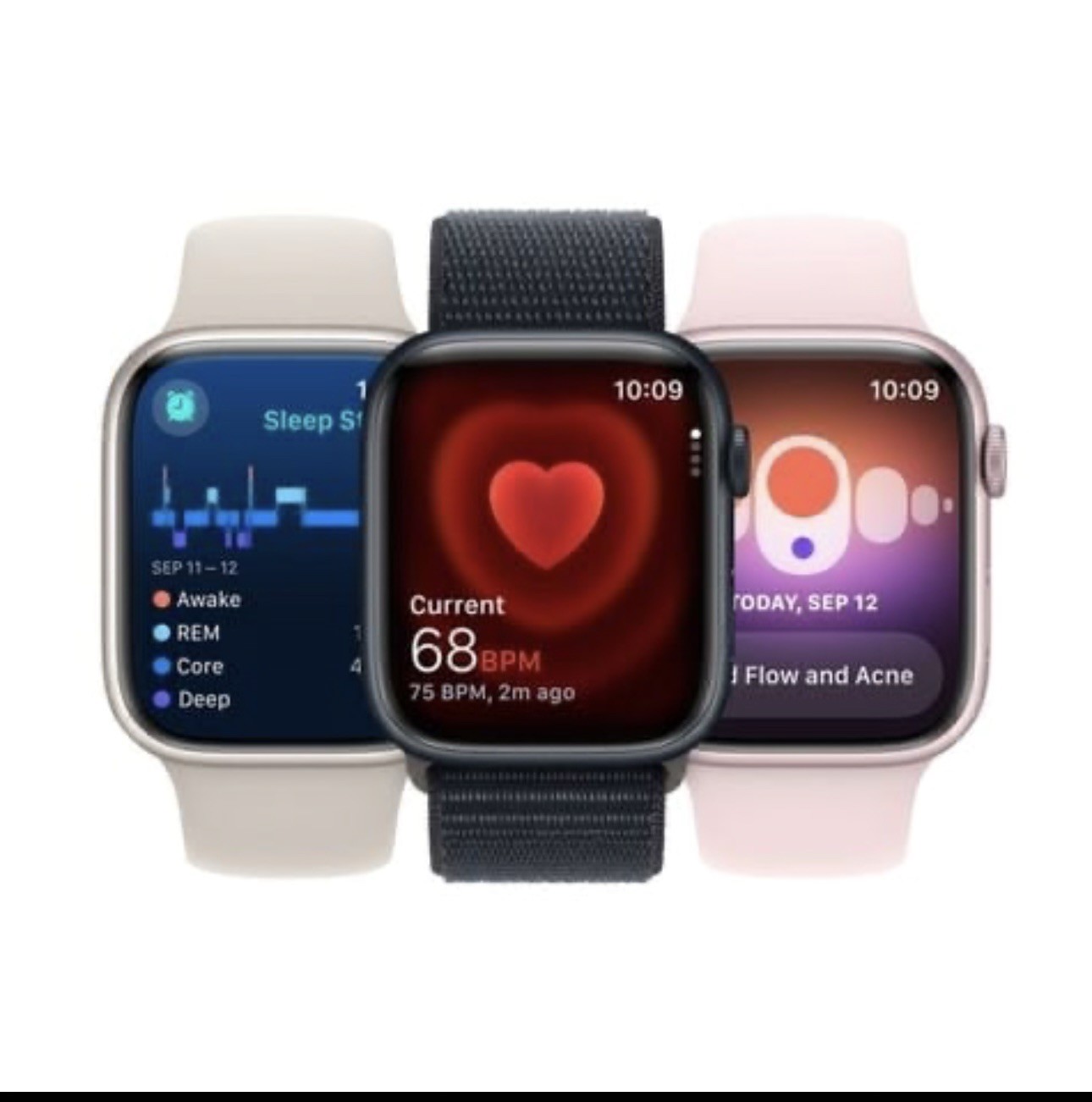 Apple Watch Series 9 A2980 45mm Midnight Aluminum GPS Black Band Touchscreen
