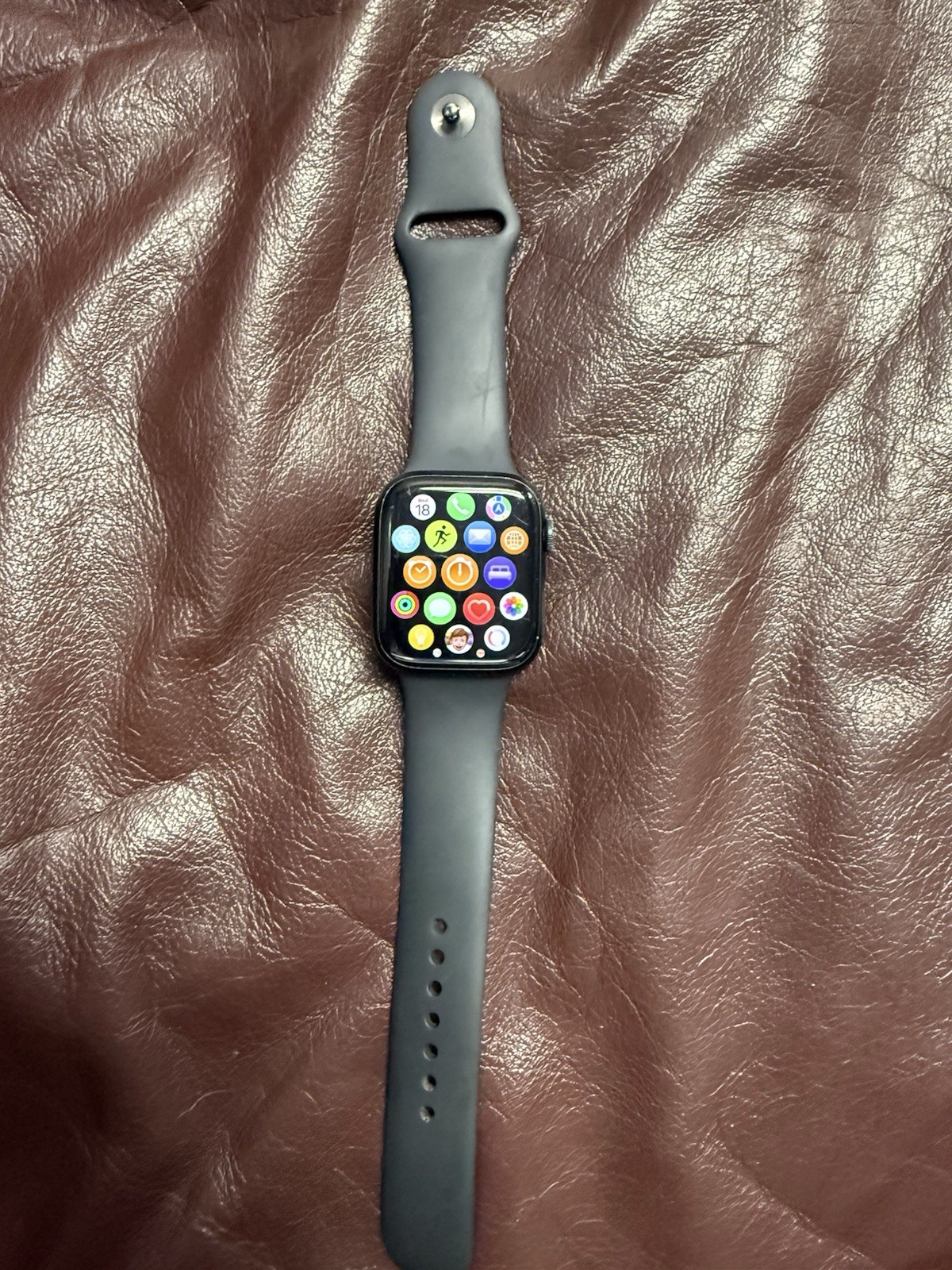 Apple Watch Series 8 45mm Midnight Aluminum Case with Sport Band, M/L (GPS)…
