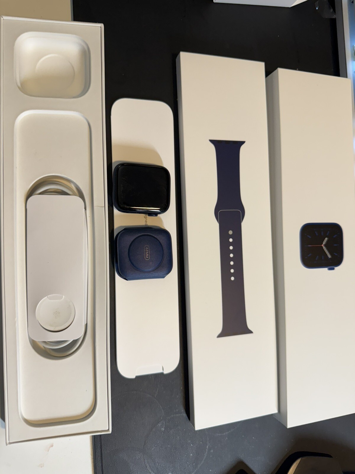 Apple Watch Series 6 44mm Blue Aluminum Case with Deep Navy Sport Band (GPS +)
