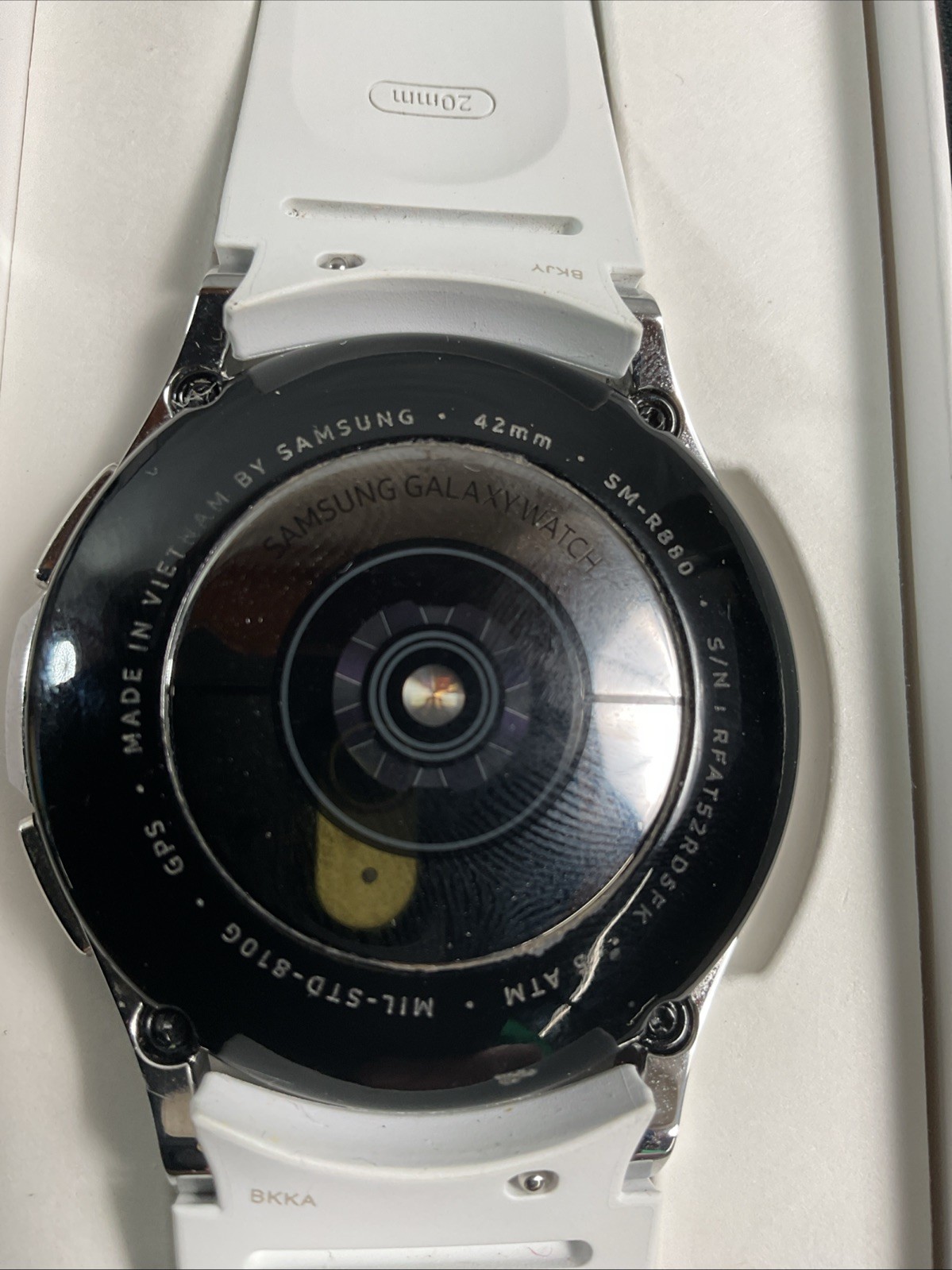 Samsung Galaxy Watch 4 Classic 42mm Wi-Fi SM-R880 Good Cond. White no Chgr