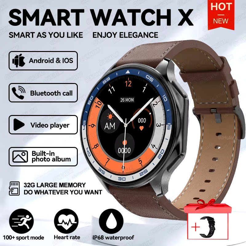 For OPPO Watch X Smart Watch 2024 New 4G Memory Music Video Bluetooth Call Water