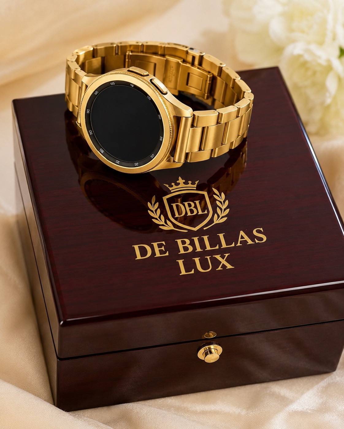 Custom 24K Gold-Plated Samsung Galaxy Watch 4 Classic Bluetooth Stainless Steel