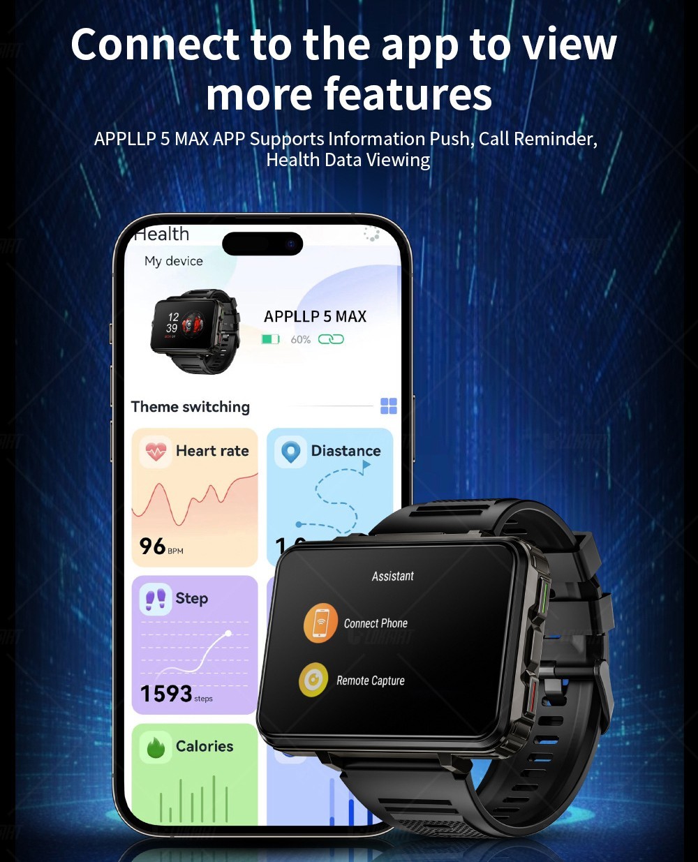 64GB/128GB 4G Android 10.7 Smart Call Watch 2.4″ TFT Dual System Dual HD Camera