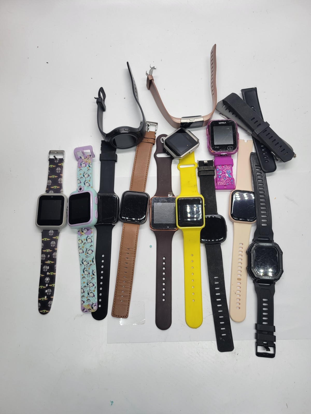 Smartwatch Parts Lot of 13 Samsung Gear S2 Wyze VTech Kids Watches Untested
