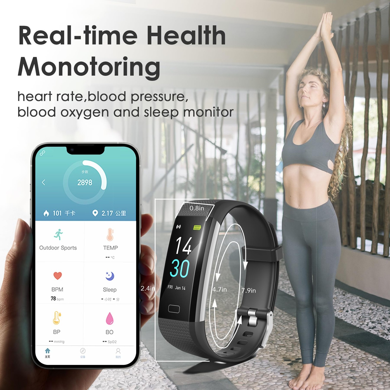 Reloj Inteligente Negro Para Hombre Mujer Android Monitor De Pulso En Oferta New