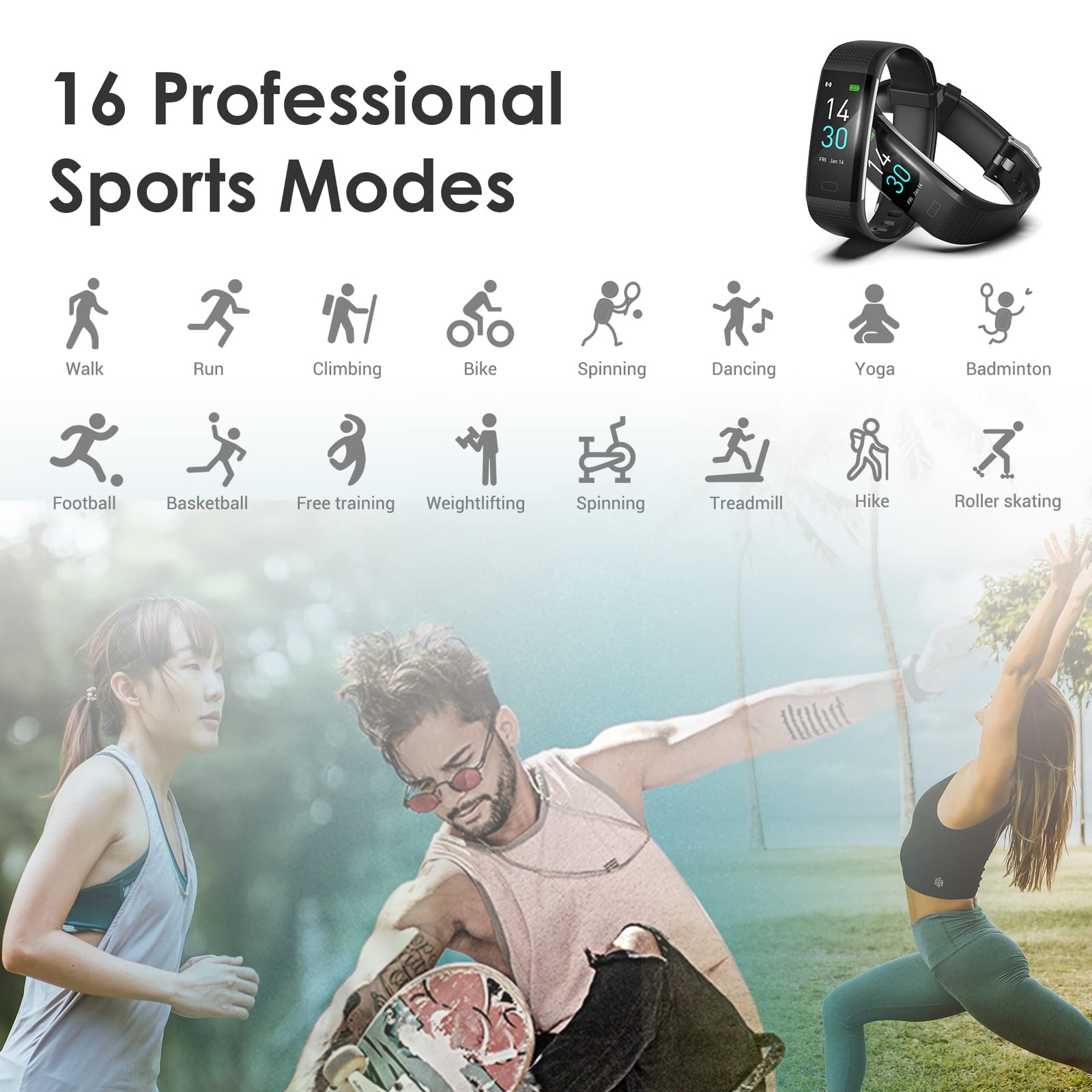 Reloj Inteligente Negro Para Hombre Mujer Android Monitor De Pulso En Oferta New