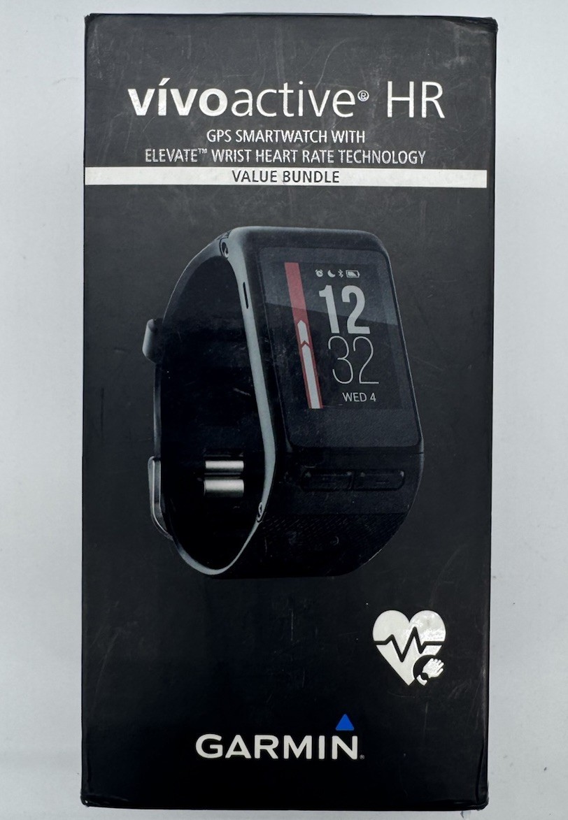 Garmin Vivoactive HR Heart Rate Monitor GPS Smartwatch Black