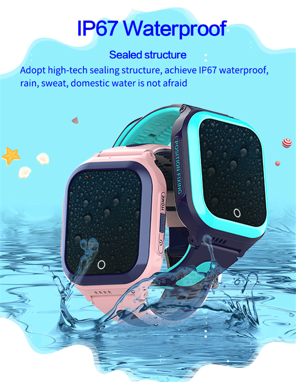 4G Smart Watch Camera Kids Phone Smartwatch Anti-Lost Wristwatch School Gift
