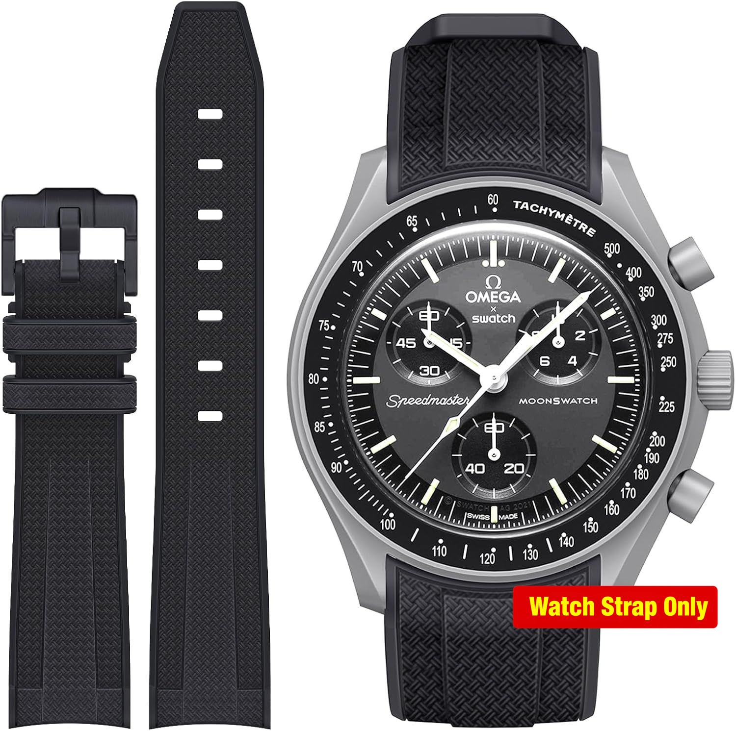 Strap Only For Omega x Swatch MoonSwatch 20mm Silicone Curved No Gap