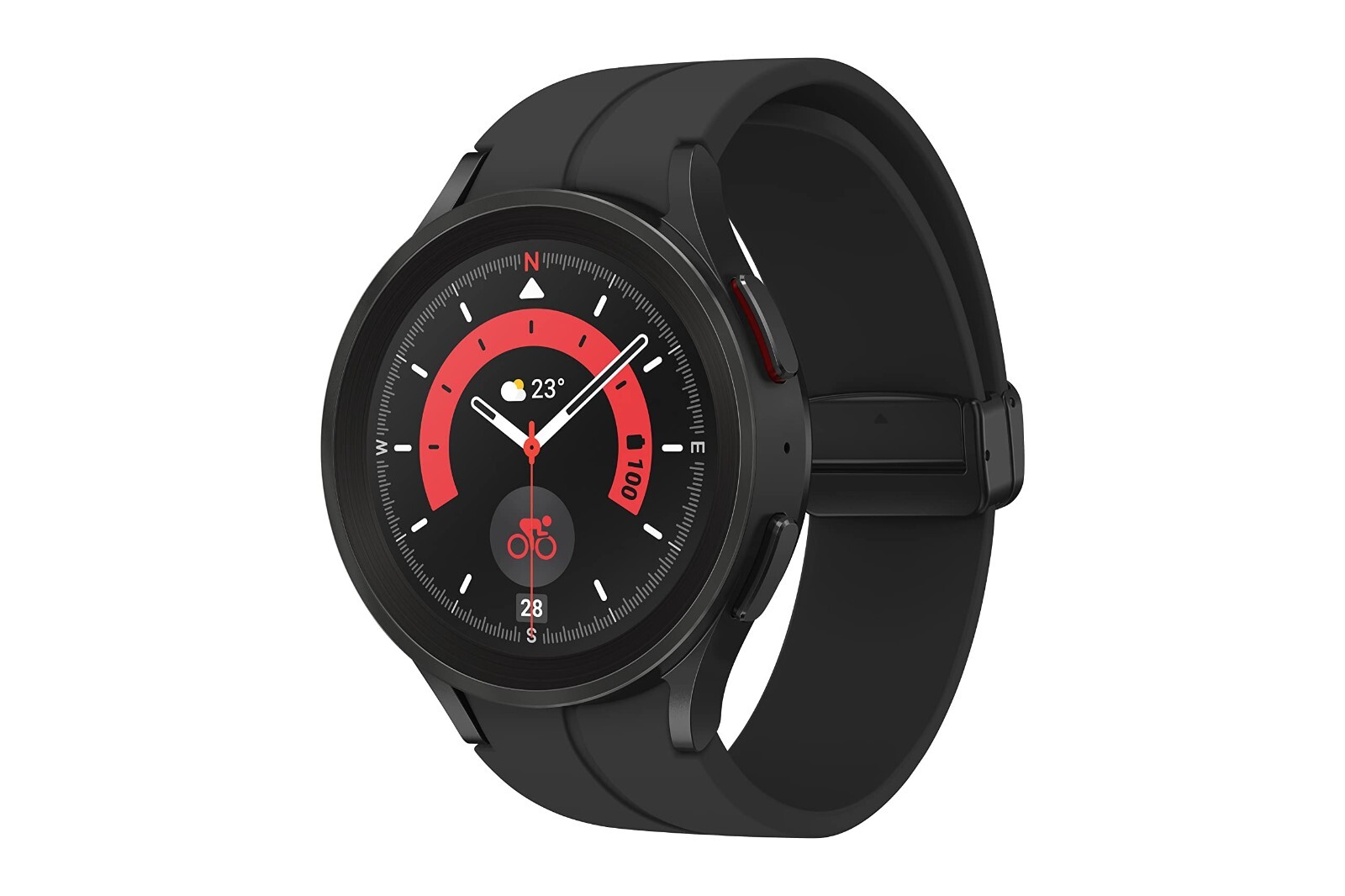 Samsung Galaxy Watch5 Pro 45mm Titanium Case with D-Buckle Sport Band –