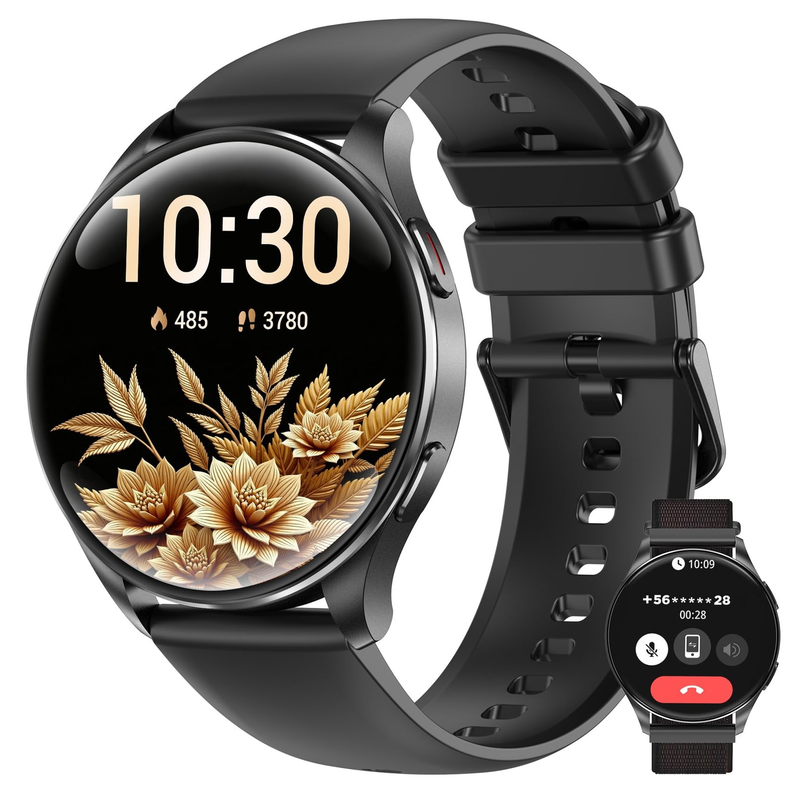 Smart Watch for Women Men, 1.43″ AMOLED Ultra-Clear Screen Fitness Tracker wi…
