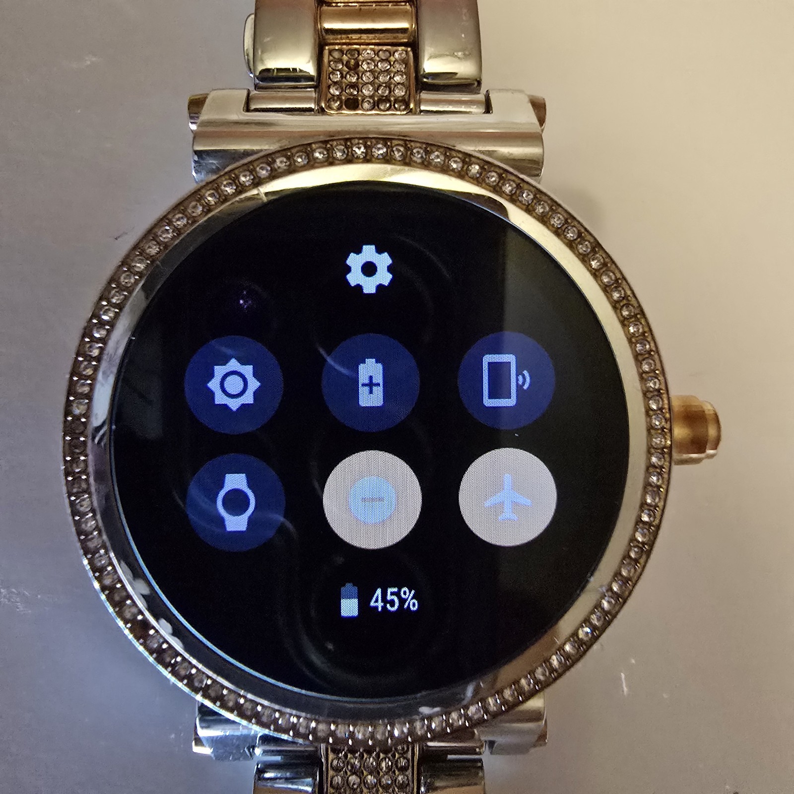 Michael Kors Access Sofie Pav Two-Tone Smartwatch Silver MKT5040 BATTERY ISSUE