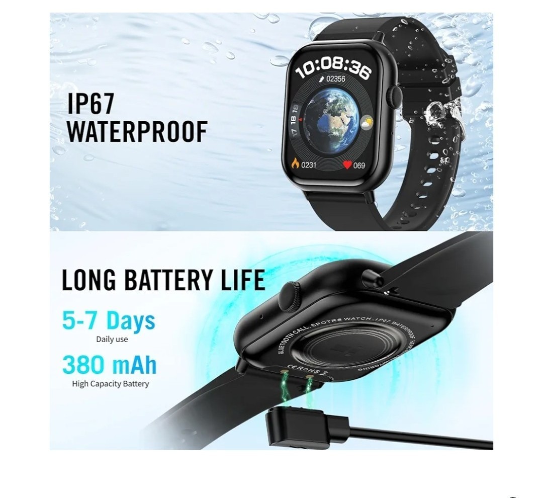 Smart Watches for Men Women (Answer/Make Call), 2.01″ HD Screen Fitness Tracker