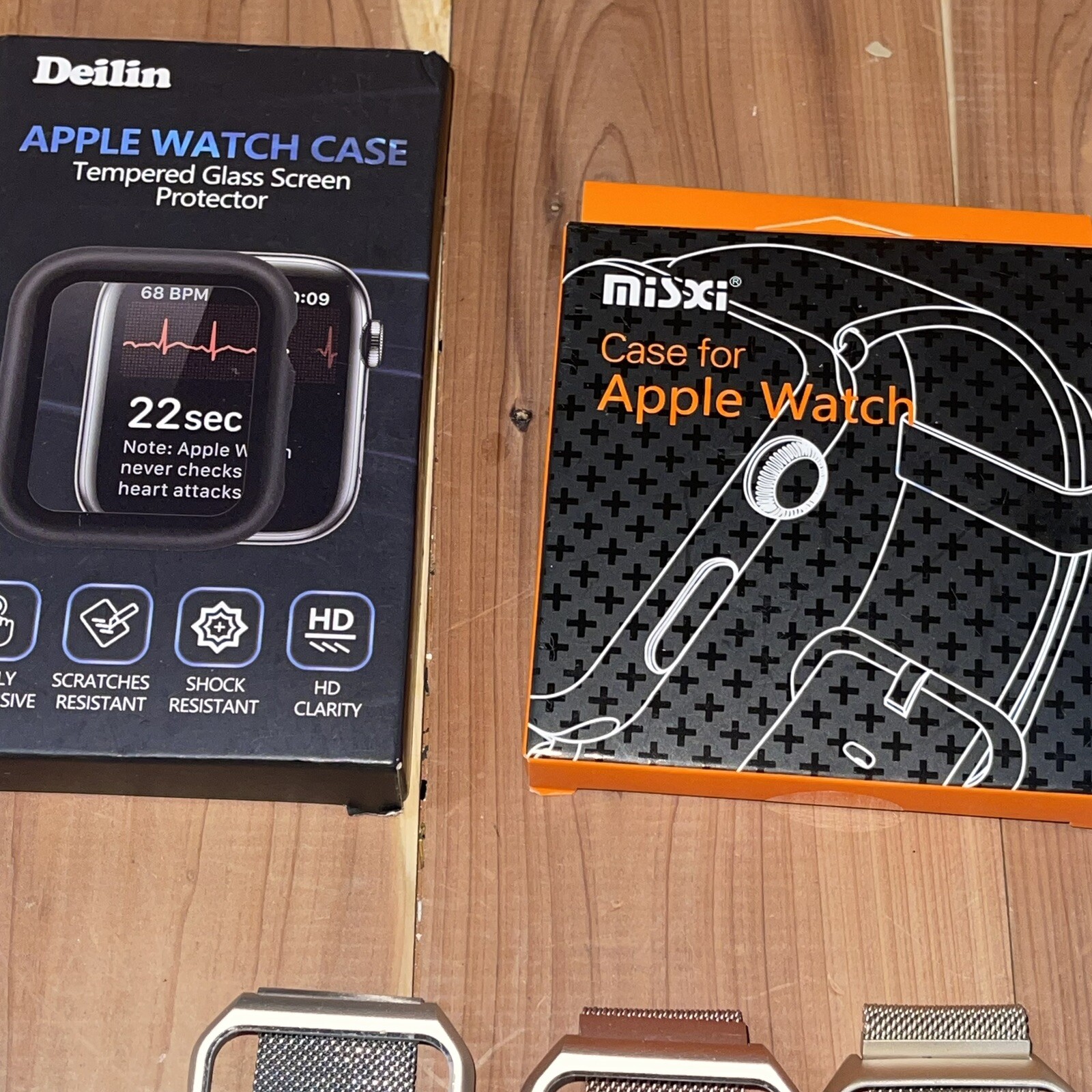 Apple Watch accessories, Mesh Metallic Bands W/Case, Cases Bling